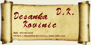 Desanka Kovinić vizit kartica